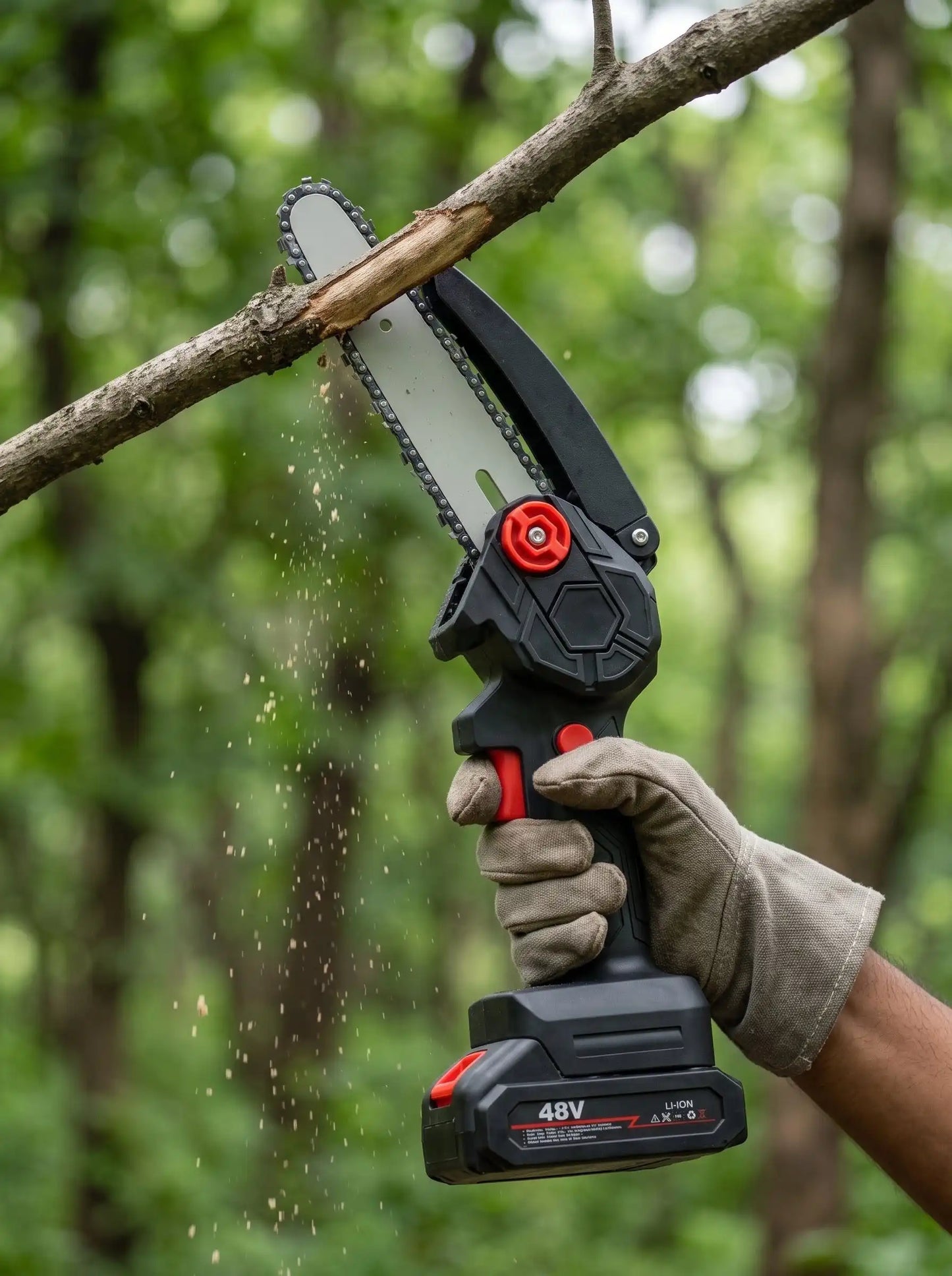 Cordless Mini Rechargeable Battery Tree Cutter Machine for Wood Cutting, Tree Pruning & Gardening