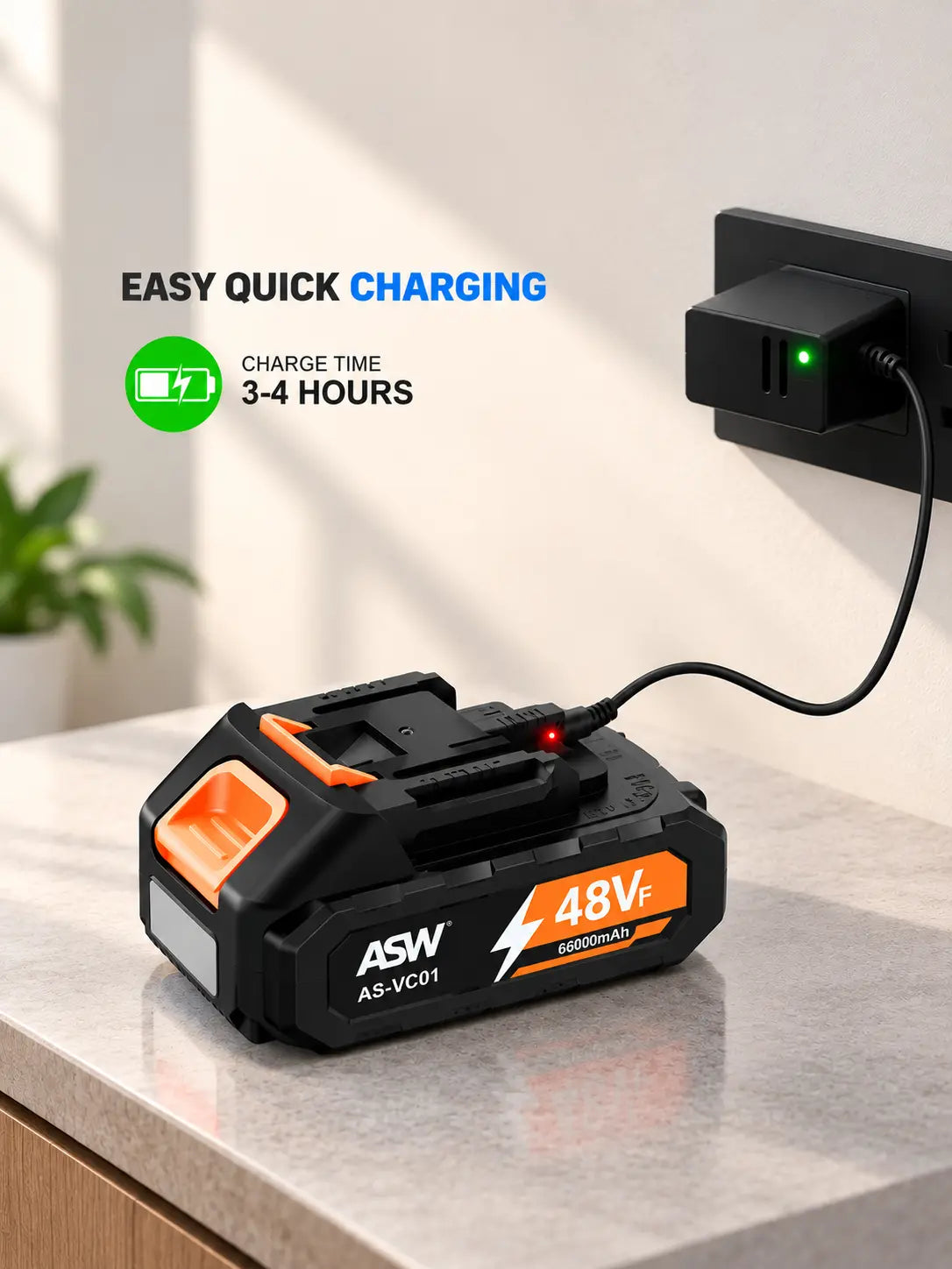 ASW AS-VC01 Cordless Car Vacuum Cleaner – 48V Rechargeable
