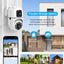 Dual Lens WiFi Security Camera, 1080P HD, Color Night Vision, Two Way Audio, App Control