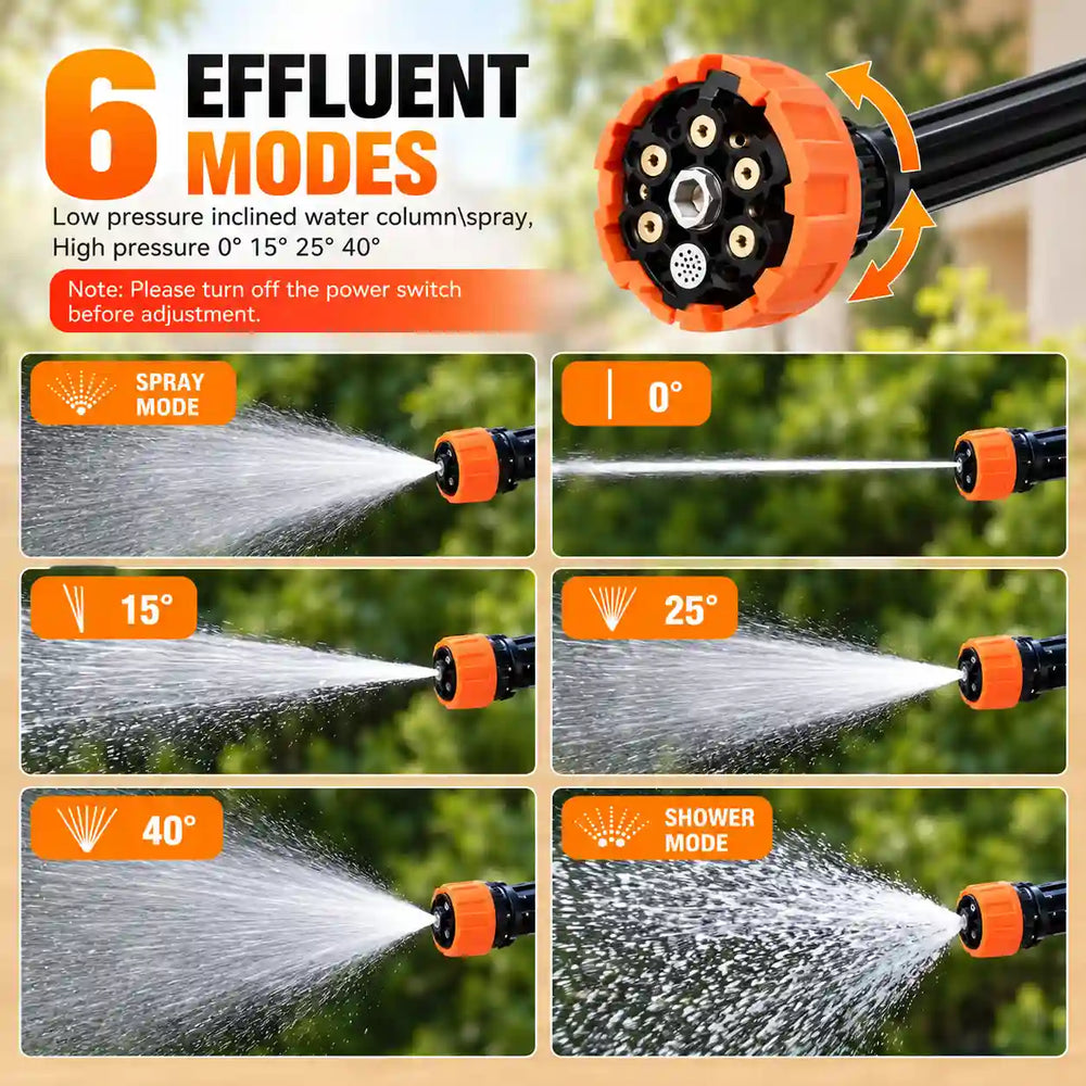 6 Spray Modes for Every Cleaning Need