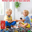 48 Pieces Alloy Pull Back Toy Cars Set for Kids, Mini Die-Cast Model Cars with Storage Case, Age 3+