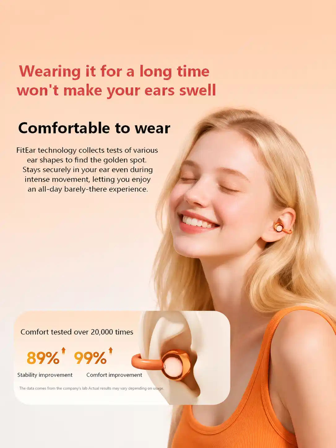 Q69 Ear Clip Wireless Earbuds, Bag Shape Case with Chain, Open Ear TWS, 72 Hours Total Playtime