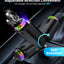 5 IN 1 Starlight Retractable Car Charger with Aroma Diffuser and Built-in USB-C and Lightning Cables for iPhone and Android