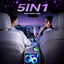 5 IN 1 Starlight Retractable Car Charger with Aroma Diffuser and Built-in USB-C and Lightning Cables for iPhone and Android
