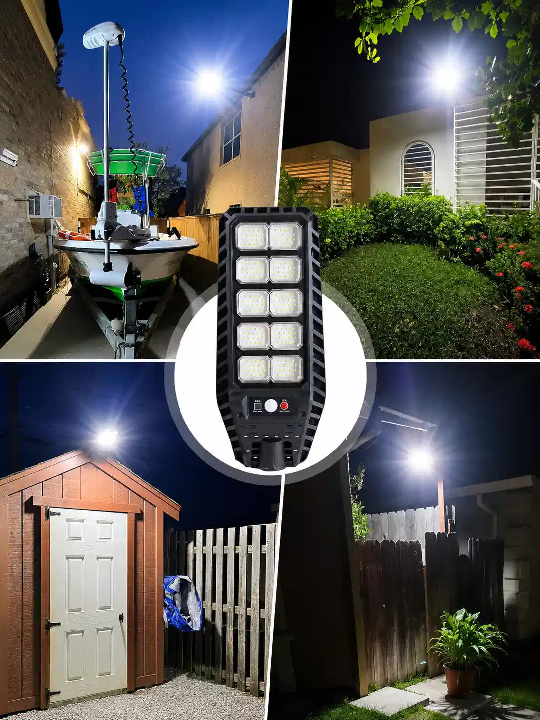 Solar LED Outdoor Light with Motion Sensor and Remote, 180 LEDs, IP65 Waterproof for Gate, Wall and Garden
