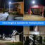 Solar LED Outdoor Light with Motion Sensor and Remote, 180 LEDs, IP65 Waterproof for Gate, Wall and Garden