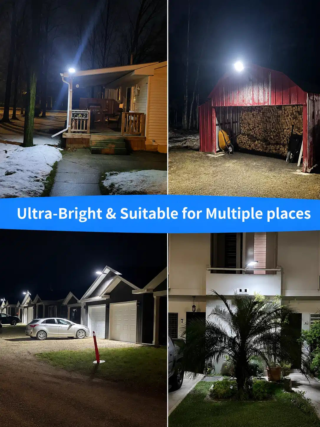 Solar LED Outdoor Light with Motion Sensor and Remote, 180 LEDs, IP65 Waterproof for Gate, Wall and Garden