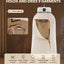 Portable Electric Clothes Dryer, Foldable Hot Air Drying Heater with Cover Bag, Timer, White