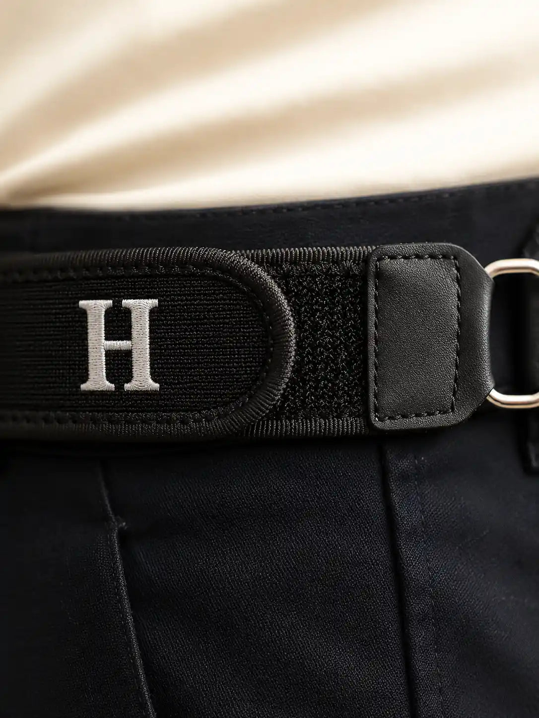 Buckleless Elastic Belt with Metal Hook - Invisible Stretch Waist Belt for Men & Women