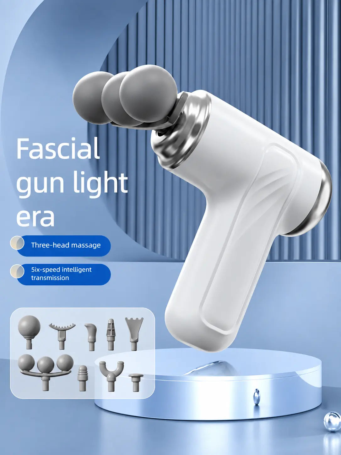 Maxtop Compact Power Massage Gun | Cordless Deep Tissue Body Massager with 9 Heads & 6 Speeds