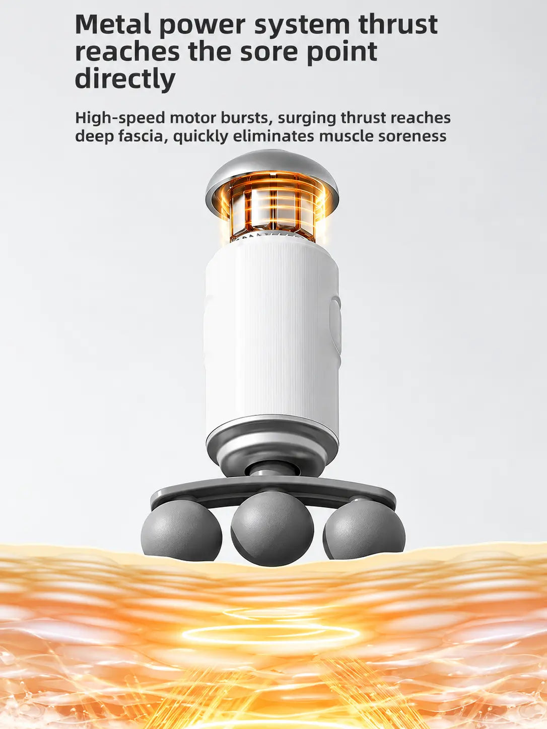 Maxtop Compact Power Massage Gun | Cordless Deep Tissue Body Massager with 9 Heads & 6 Speeds