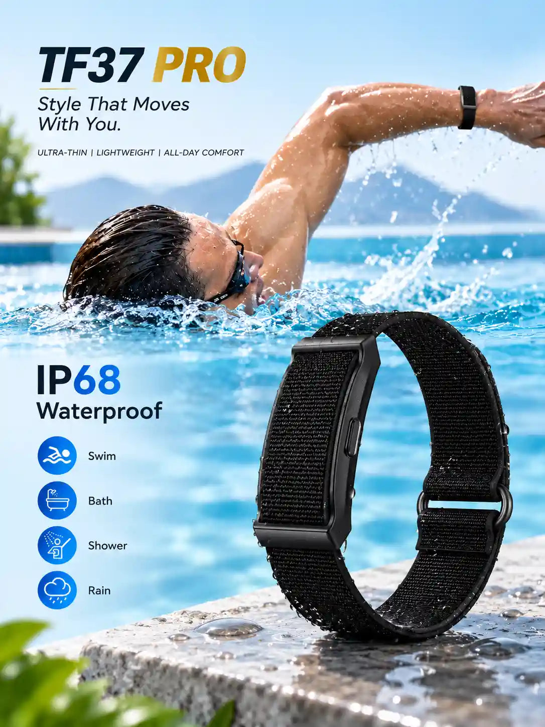 TF37 PRO Ultra-Thin Adjustable Strap