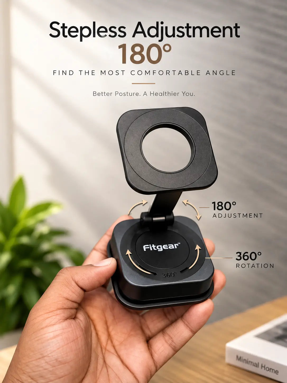 Fitgear 360° Vacuum Magnetic Phone Stand – Foldable Car & Desk Mount