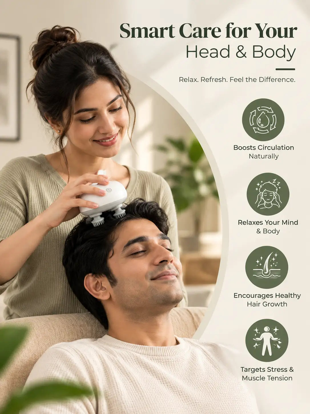 Blueidea Electric Scalp & Body Massager – Head Massager for Scalp, Hair & Body