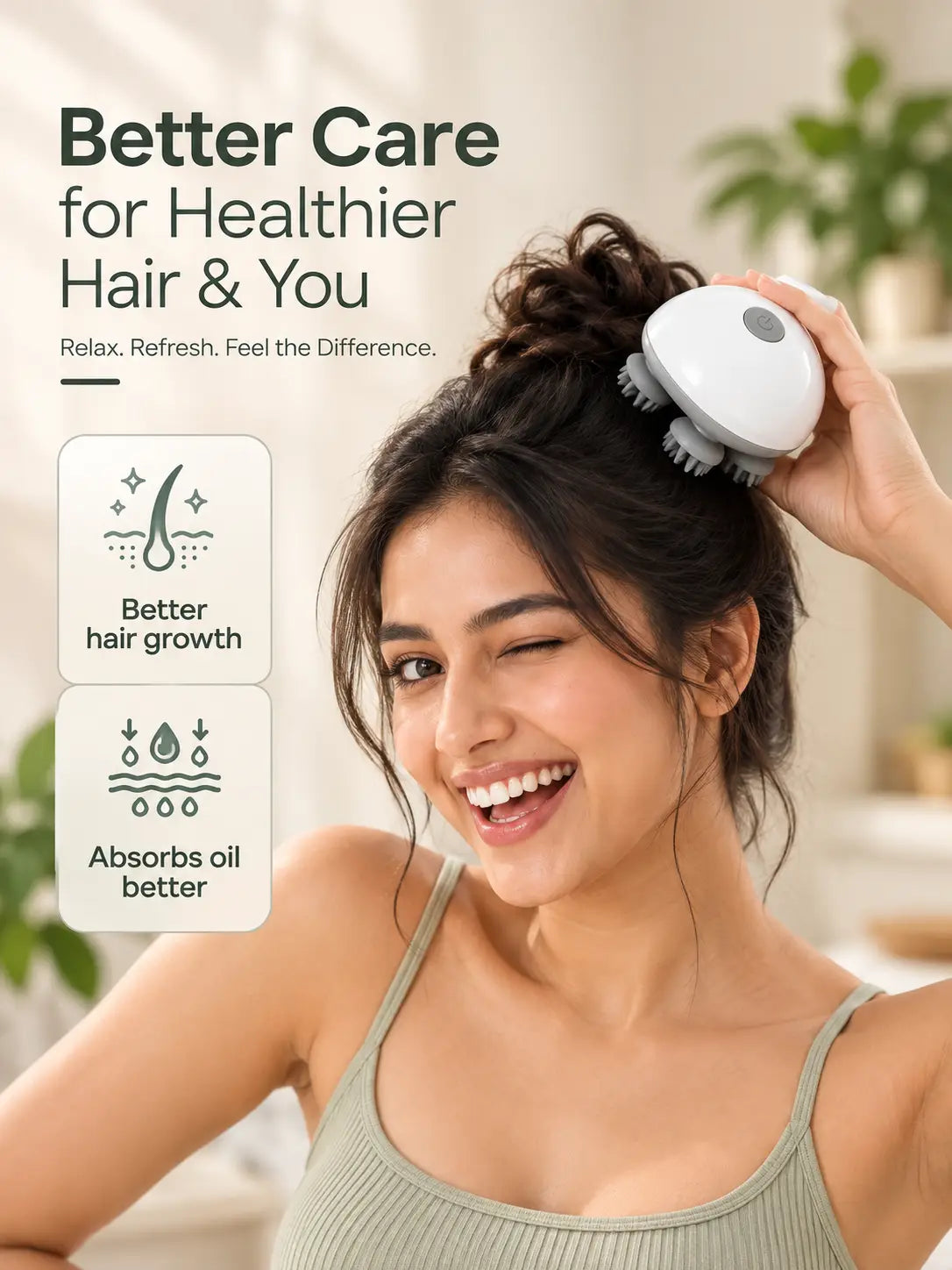 Blueidea Electric Scalp & Body Massager – Head Massager for Scalp, Hair & Body