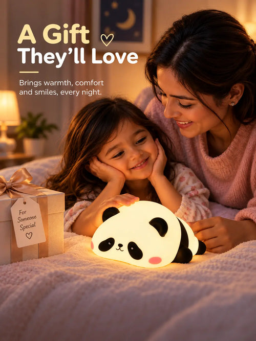 Cute Panda Night Light – Cozy LED Bedside Lamp