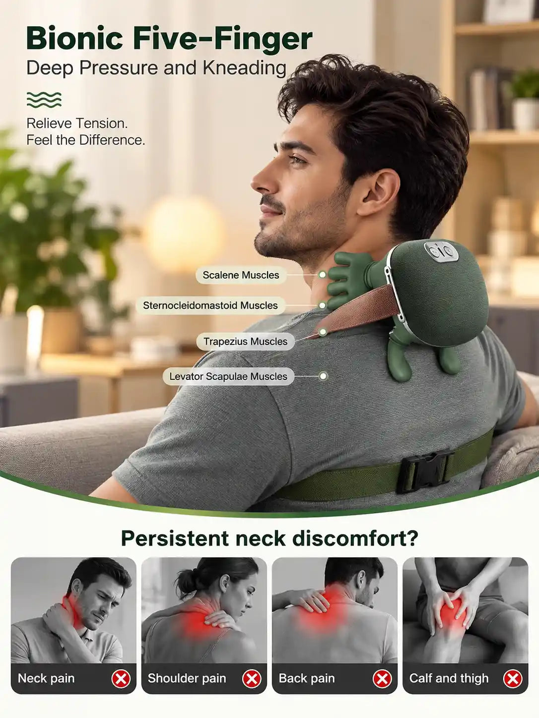 MAXTOP 4D Hand-Kneading Neck & Shoulder Massager