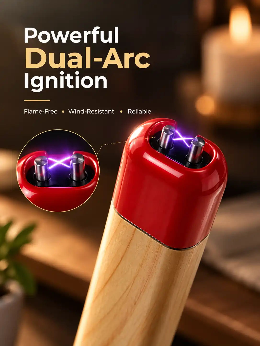Rechargeable Electric Arc Lighter – Long Neck Windproof Ignition