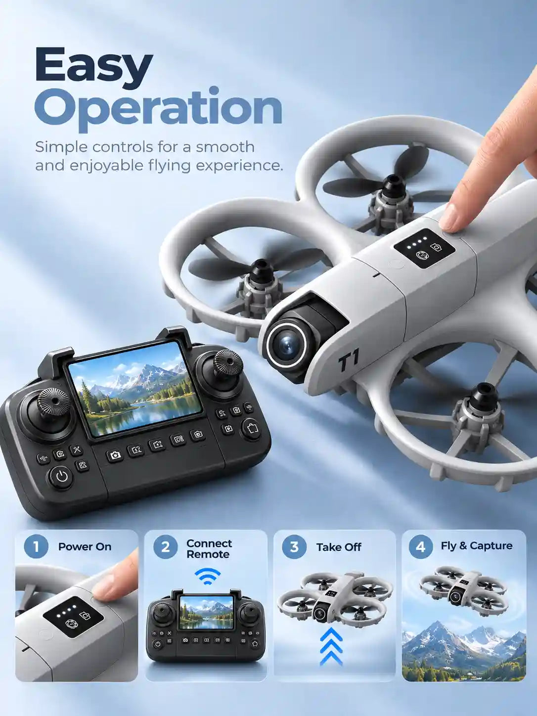 T1 Mini Camera Drone with Remote Control