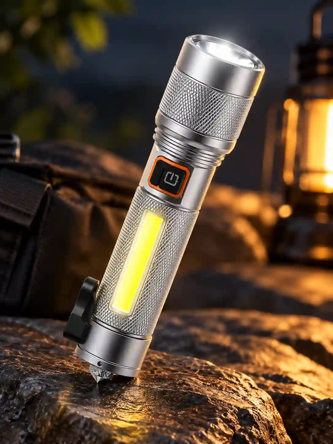 Oryft RF-987C 100W Rechargeable LED Flashlight with 30W COB Side Light