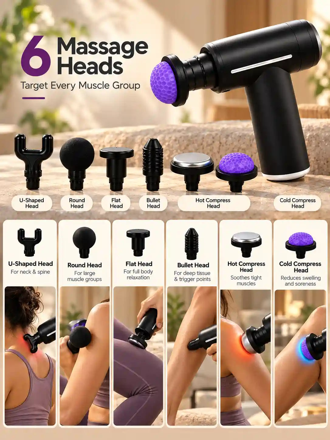 MAXTOP Hot & Cold Therapy Massage Gun