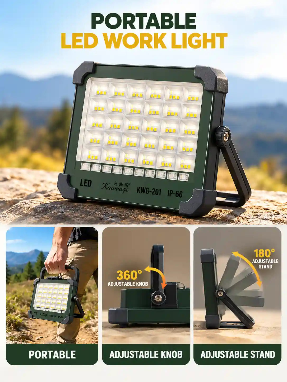 Portable Solar LED Flood Light – KWG-201