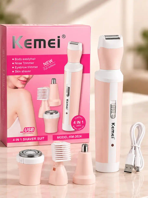 Kemei 4-in-1 Women's Grooming & Shaver Kit