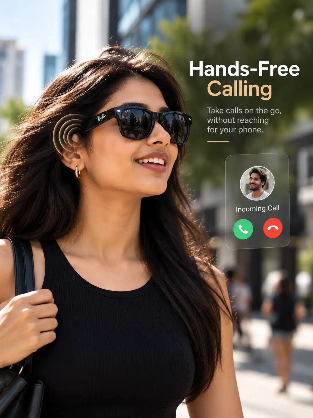 Smart Bluetooth Audio Glasses – Hands-Free Calling & Touch Control