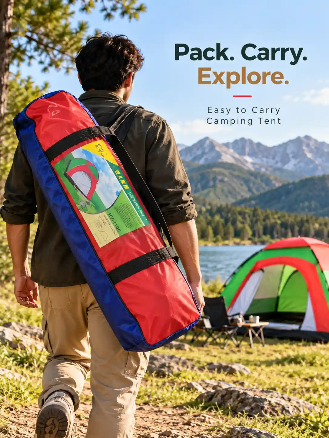 HY-1100 4-Person Portable Camping Tent