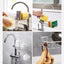 Stainless Steel Tap Rack, Faucet Sponge Holder with Clip-On Clamp, No Drilling, Silver