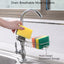 Stainless Steel Tap Rack, Faucet Sponge Holder with Clip-On Clamp, No Drilling, Silver