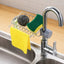Stainless Steel Tap Rack, Faucet Sponge Holder with Clip-On Clamp, No Drilling, Silver
