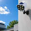 Solar Motion Sensor Security Light with Dummy Camera Look, Remote and Wall Mount for Outdoor