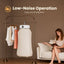 Portable Electric Clothes Dryer, Foldable Hot Air Drying Heater with Cover Bag, Timer, White