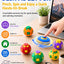 Press to Spin Fidget Ball, 360° Rotating Fidget Spinner Ball, Quiet Sensory Stress Relief Toy for Adult, Kid