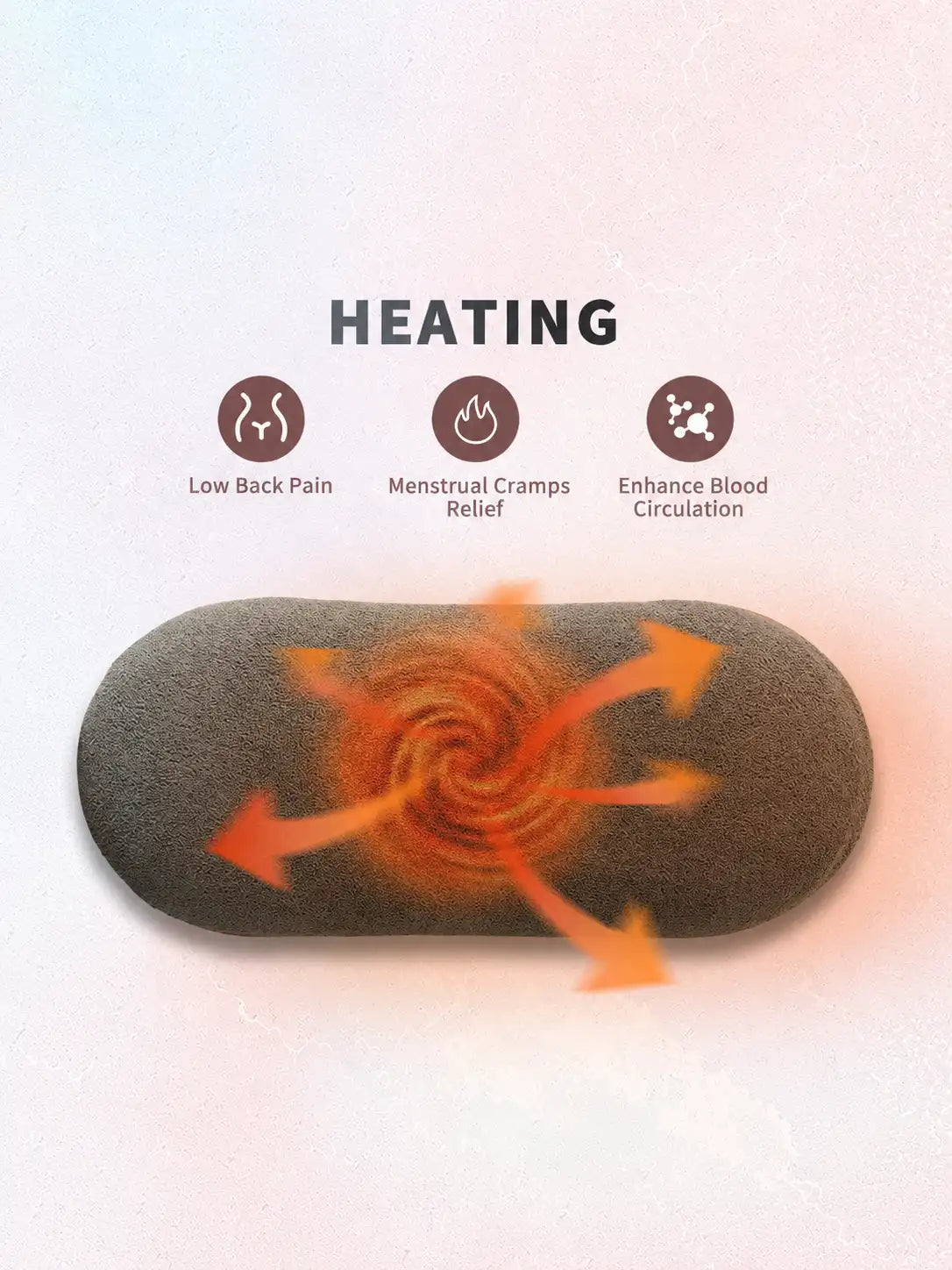 Cordless Heating Pad Belt for Period Cramps | 3 Heat Levels & 4 Vibration Modes | Portable Warm Belt for Stomach & Lower Back
