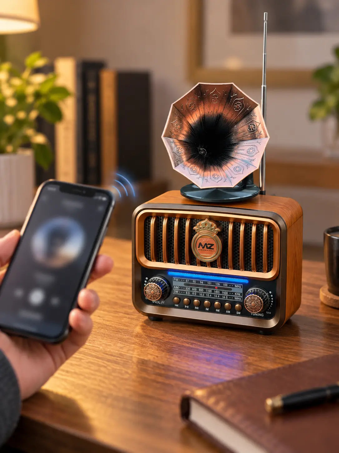 MZ S671 Vintage-Style Wireless Bluetooth Speaker