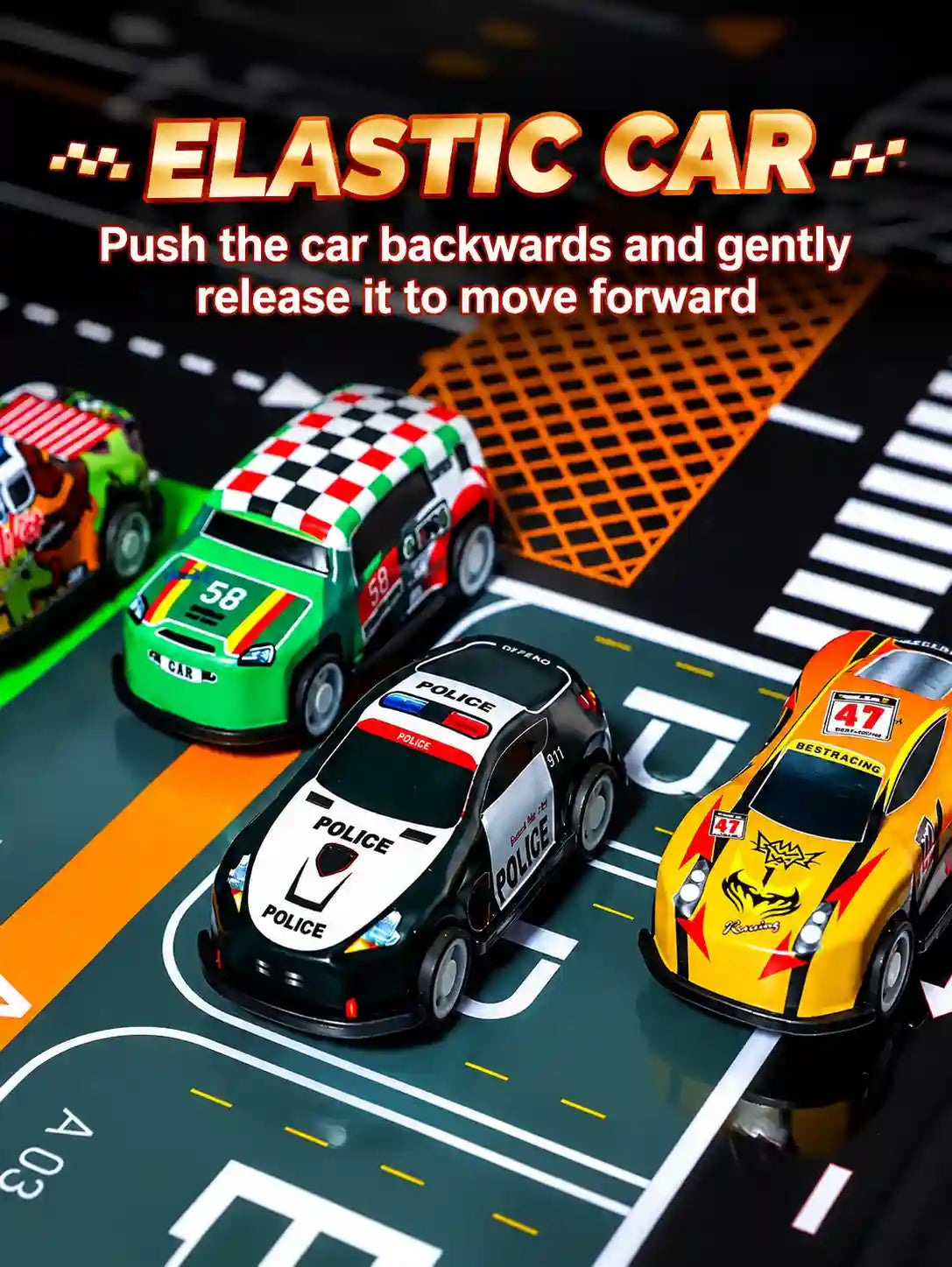 48-Piece Mini Pull-Back Toy Car Set for Kids with Storage Case