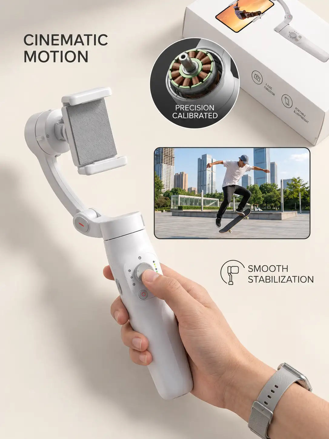 M1 3-Axis Smartphone Gimbal Stabilizer – Smooth & Stable Video