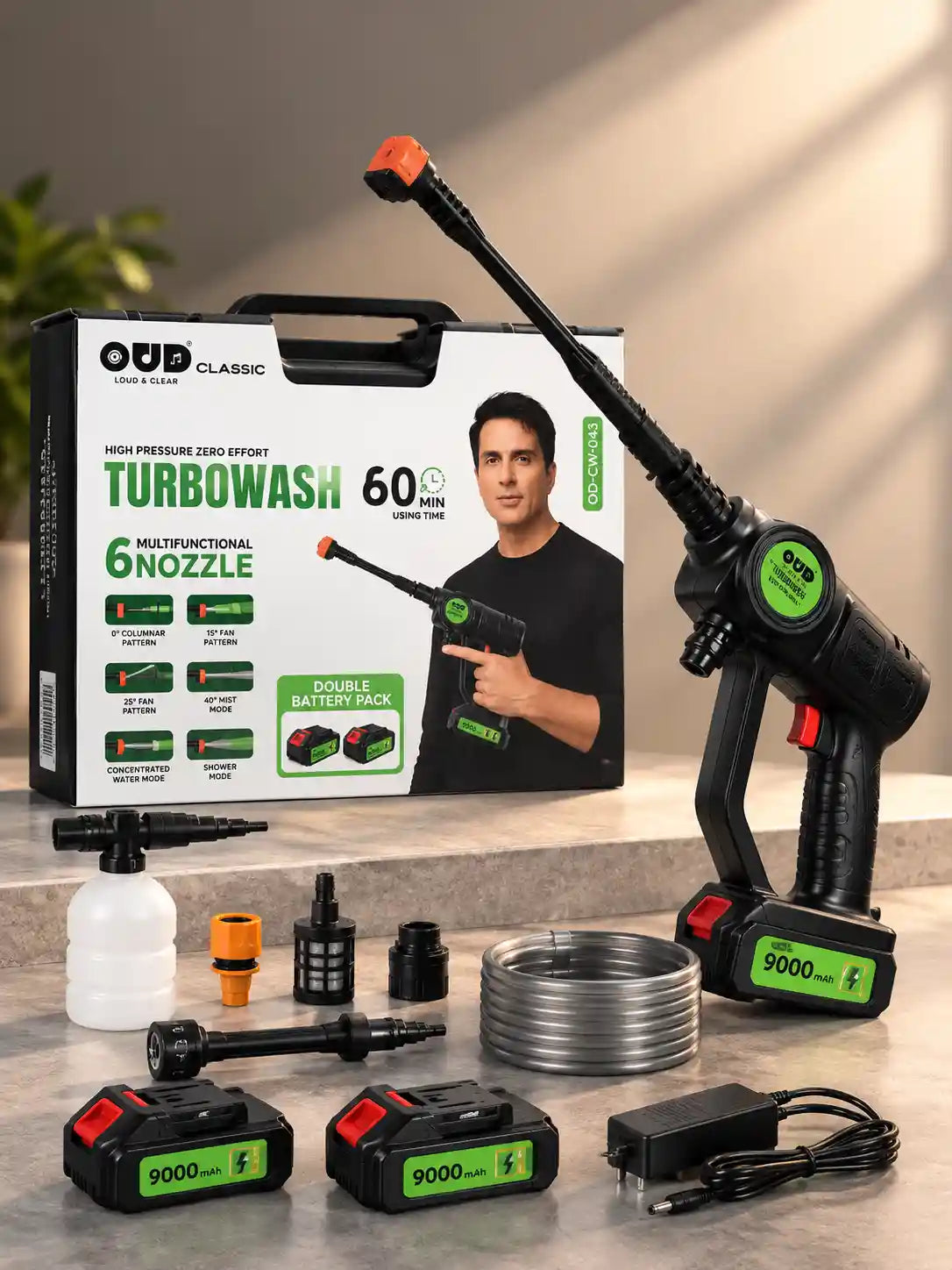OUD TurboWash Cordless High-Pressure Washer – OD-CW-043