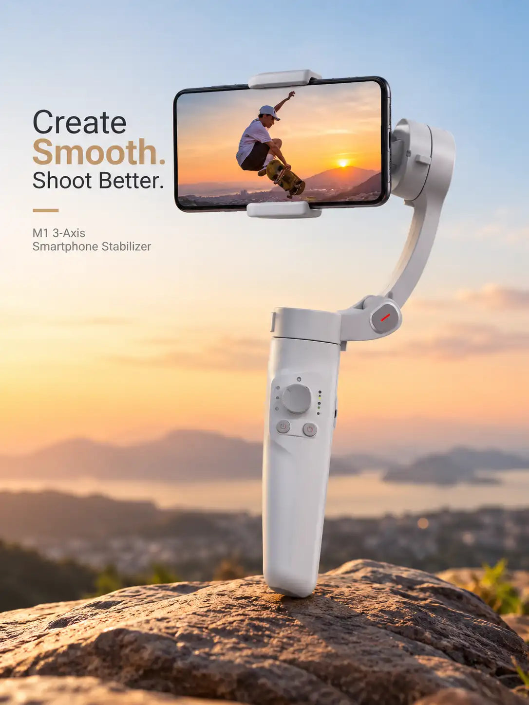 M1 3-Axis Smartphone Gimbal Stabilizer – Smooth & Stable Video