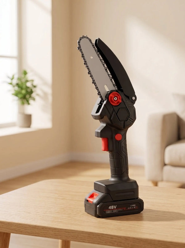 Cordless Mini Rechargeable Battery Chainsaw for Wood Cutting, Tree Pruning & Gardening