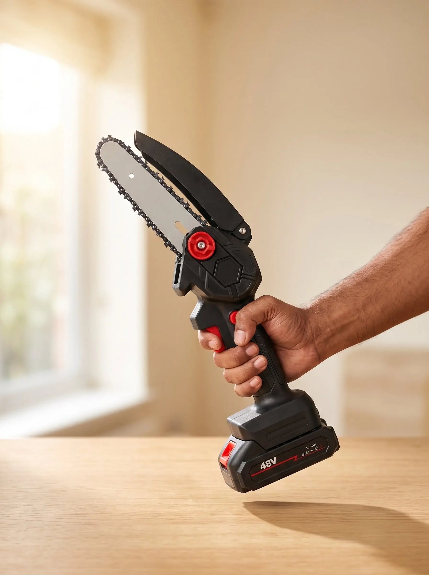 Cordless Mini Rechargeable Battery Tree Cutter Machine for Wood Cutting, Tree Pruning & Gardening