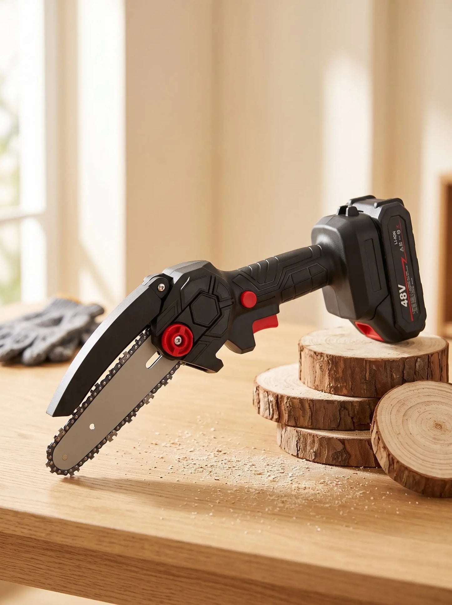 Cordless Mini Rechargeable Battery Tree Cutter Machine for Wood Cutting, Tree Pruning & Gardening