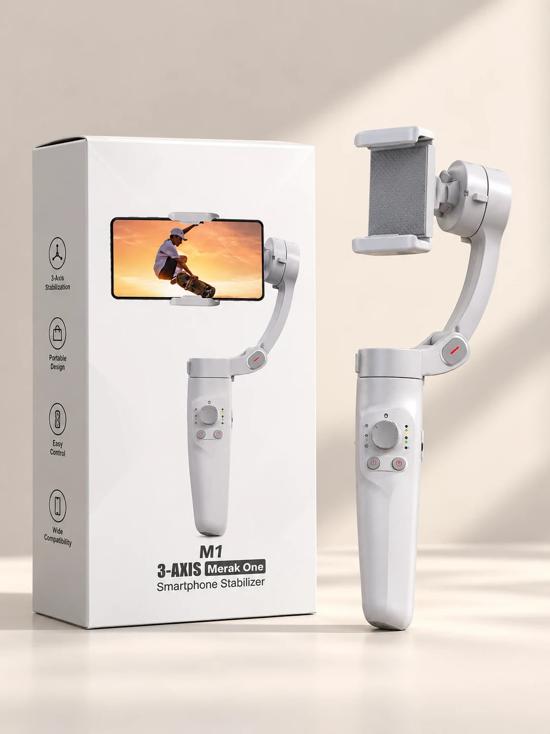 M1 3-Axis Smartphone Gimbal Stabilizer – Smooth & Stable Video