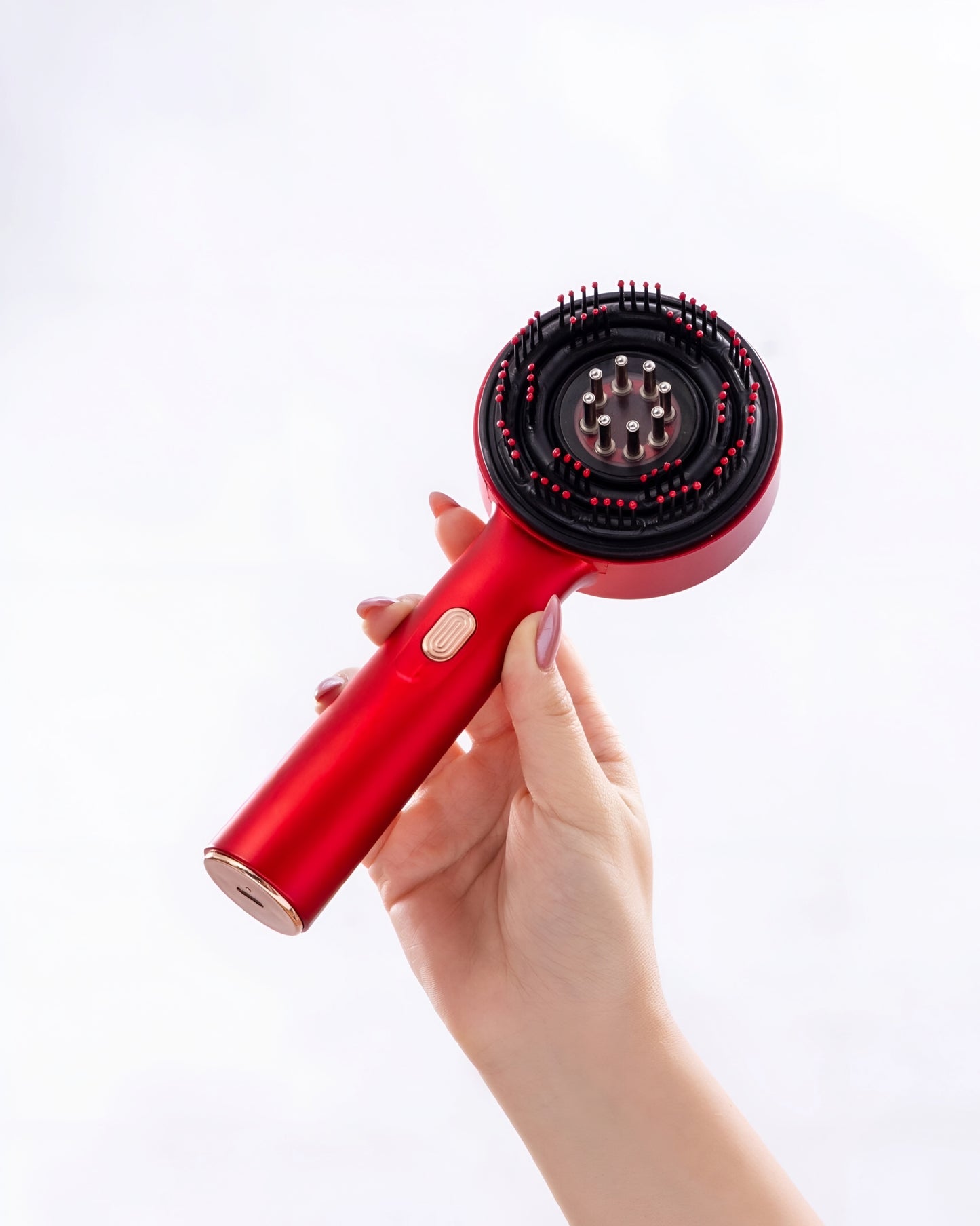 3 in 1 Electric Scalp Massager Brush with Red Light Therapy – Rechargeable Hair Growth Comb with Vibration Massage & Oil Applicator for Men & Women