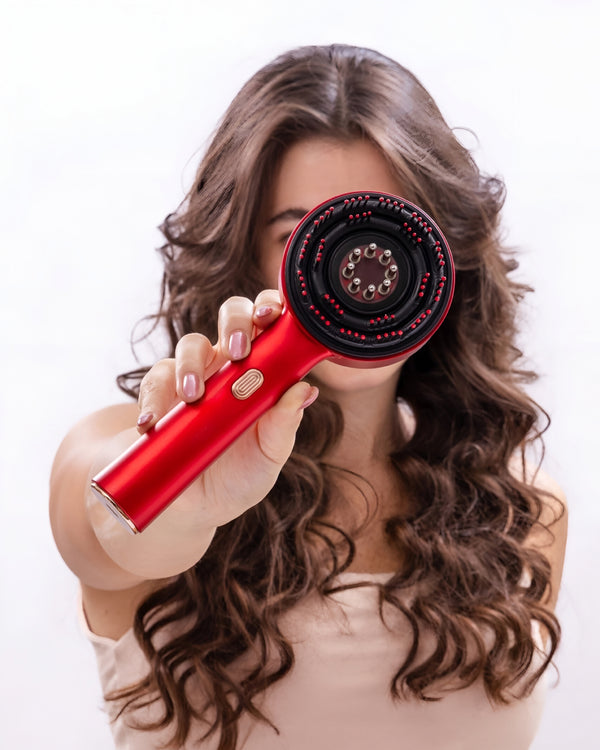 3 in 1 Electric Scalp Massager Brush with Red Light Therapy – Rechargeable Hair Growth Comb with Vibration Massage & Oil Applicator for Men & Women