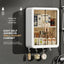 Wall Mounted Storage Cabinet with Transparent Sliding Door & Hooks – Dustproof Organizer for Bathroom, Kitchen & Bedroom