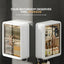 Wall Mounted Storage Cabinet with Transparent Sliding Door & Hooks – Dustproof Organizer for Bathroom, Kitchen & Bedroom