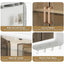 Wall Mounted Storage Cabinet with Transparent Sliding Door & Hooks – Dustproof Organizer for Bathroom, Kitchen & Bedroom